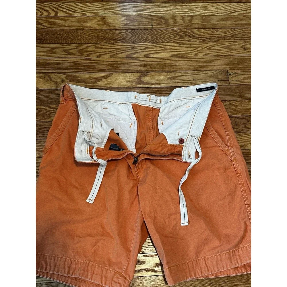 Polo Ralph Lauren Mens Chino Shorts Size 36 Orange Peach Cotton Twill Vintage